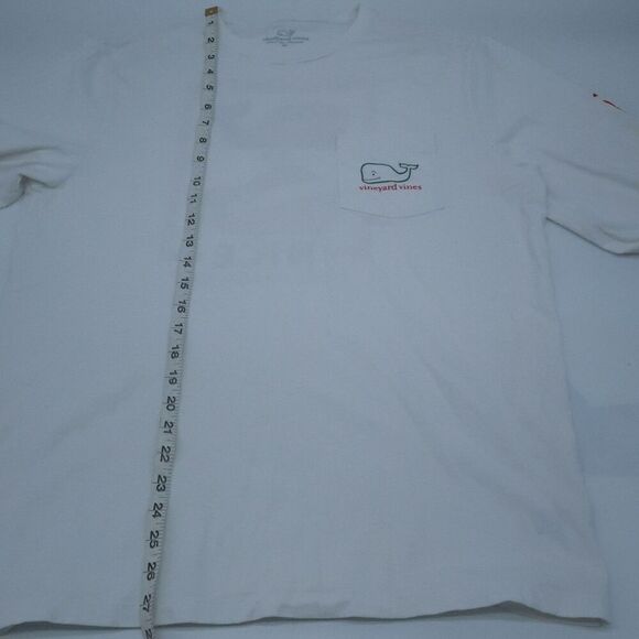 Vineyard Vines Naughty or Nice White Long Sleeve Shirt - Men's Size Medium - Picture 6 of 7